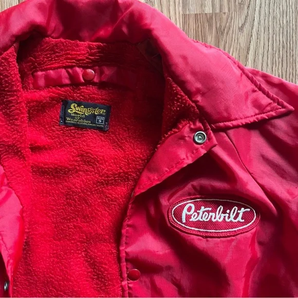 Peterbilt Swingster Red Vintage Logo Jacket